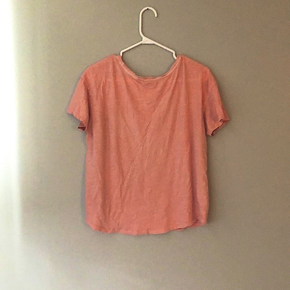 Old Navy, medium, coral t-shirt, U neck - Picture 2 of 3